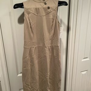 Chetta B beige, sleeveless dress new with tags